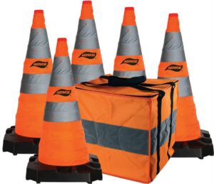 Aervoe 1186-5 28″ H.D. Collapsible Safety Cone 5-Pack