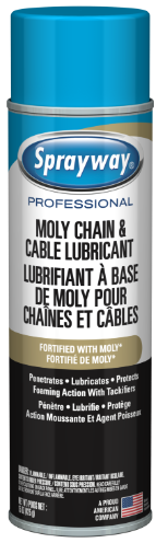 SPRA291 Sprayway Professional Moly Chain & Cable Lubricant net 15oz